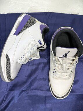 Nike Air Jordan 3 Retro Dark Iris Purple/White Shoes (CT8532-105) Men’s Size 9.5